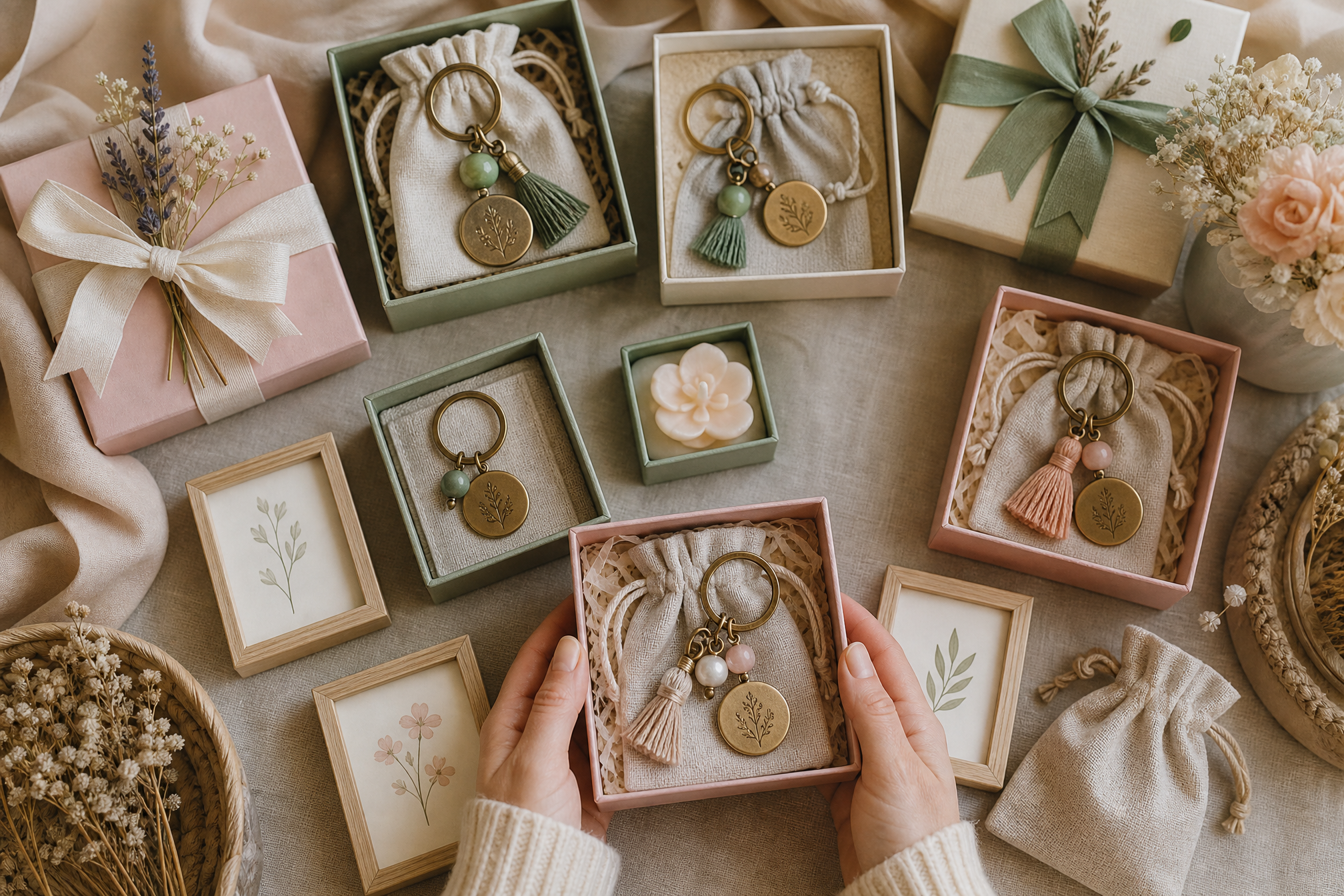 A curated selection of small personalised keepsakes to choose from