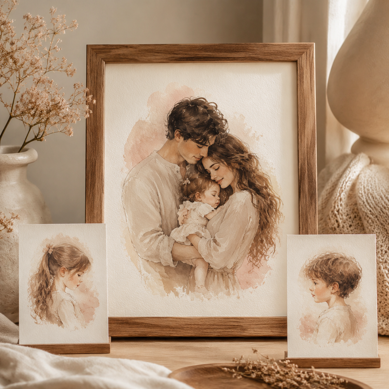 Family Portrait Print Set keepsake set