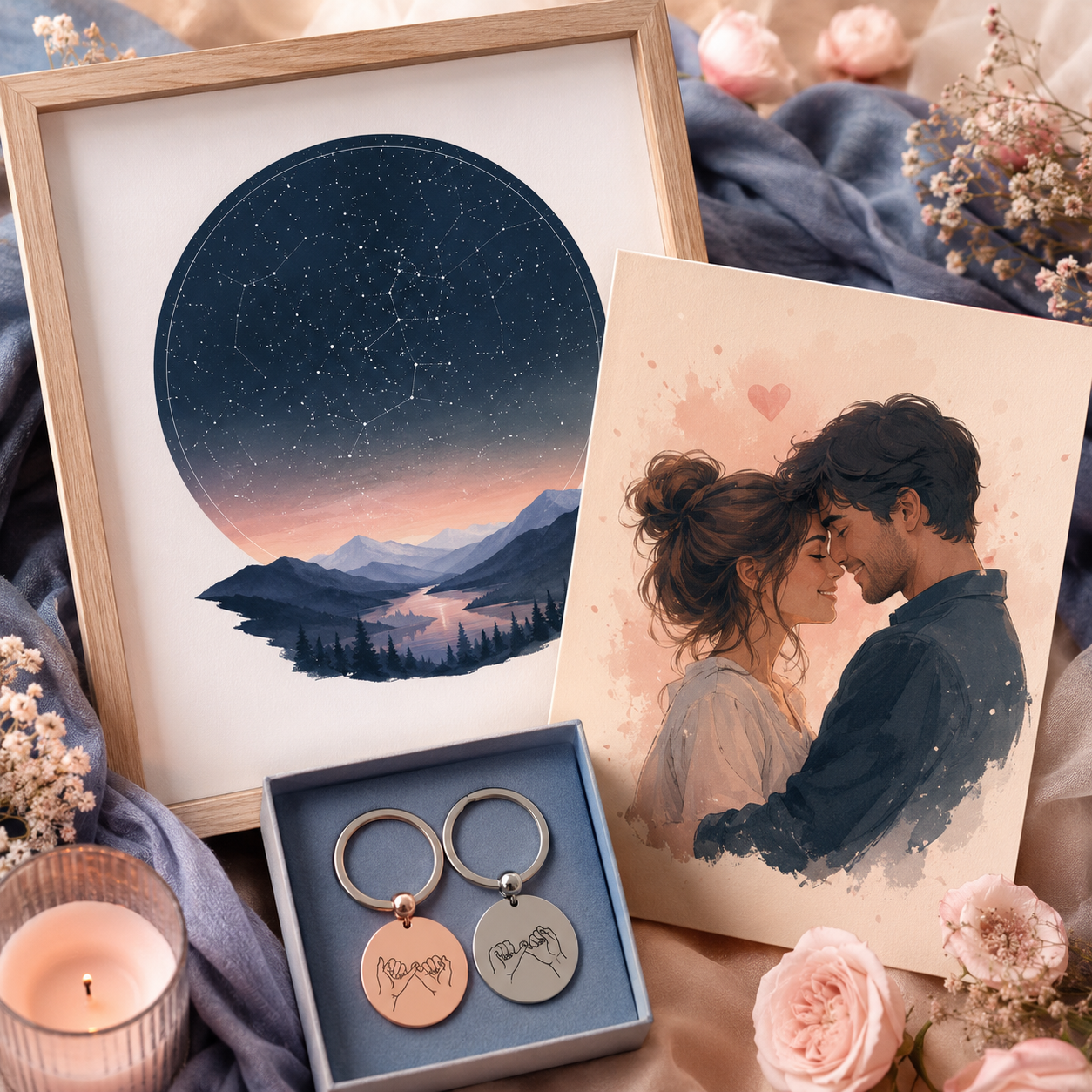 Two Hearts Anniversary Bundle keepsake set